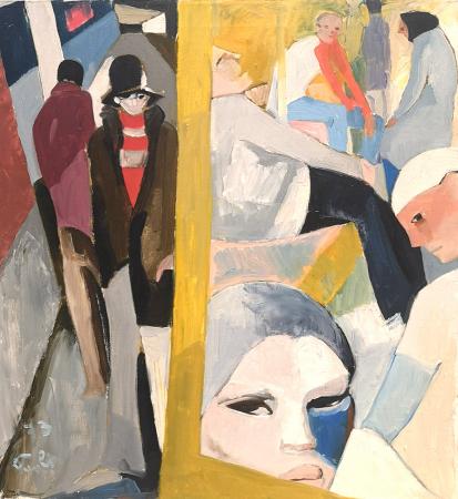 Quadro di Bruno Paoli Metrò - olio tela 